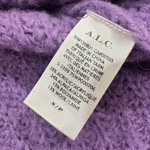 A.L.C. Everett Half-Zip Sweater in Purple - Picture 6 of 9